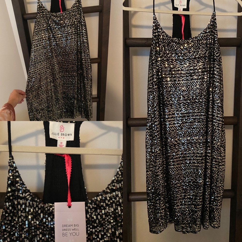 Sequin tank dress, Julie Brown size 12
